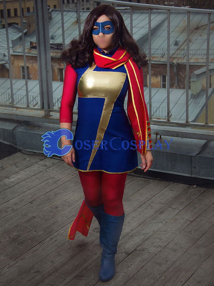 Ms Marvel Kamala Khan Cosplay Costume Halloween Girl